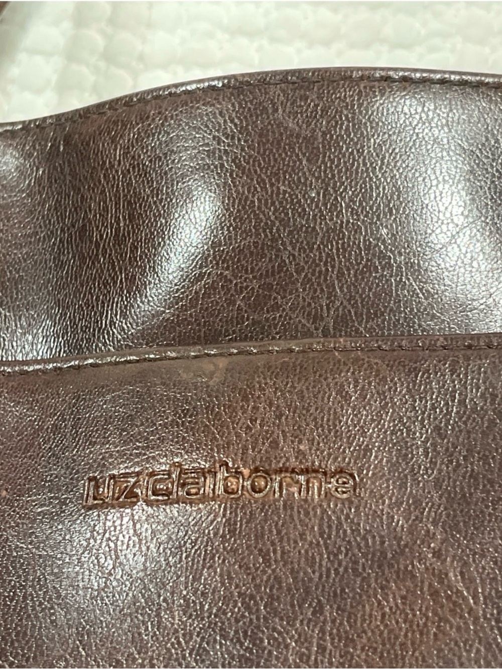 Vintage Liz Claiborne Brown Leather Shoulder Bag Genuine Leather Purse 90’s y2k - Picture 4 of 10